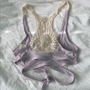 l*space crochet wrap bikini top in lilac